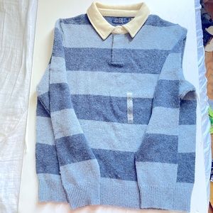 Striped Wool Rugby Sweater size Large.